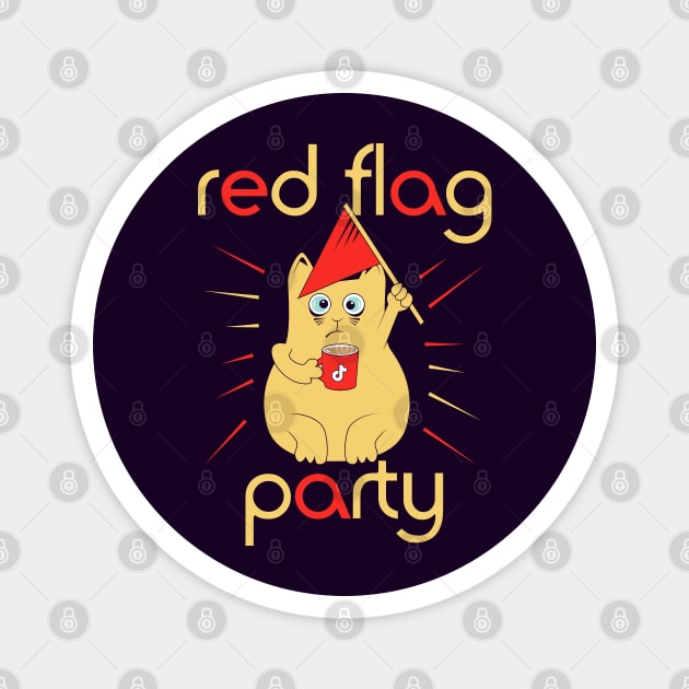 Red Flag Party Magnet by Sofiia Golovina